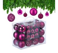 Relaxdays Set da 50 palline colorate di Natale