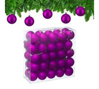 Relaxdays Palline di Natale, Set da 50 Palle Albero, Addobbi Natalizi, ∅ 6 cm, Sfere in Plastica Design Opaco, Fucsia