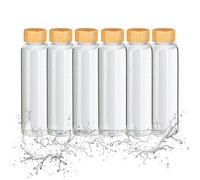 Relaxdays Set da 6 borracce con tappo in bambù