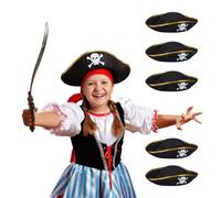 Relaxdays Set da 6 cappelli da pirata per bambini