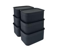 Relaxdays Set da 6 contenitori con coperchio