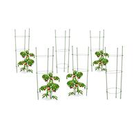 Relaxdays Set da 6 Gabbie Pomodori, Supporto per Piante Rampicanti, Sostegni, Accessori Giardinaggio, L: 76 cm, Verde