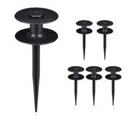 Ancoraggio per tubi da giardino 6 pz. Nero Ancoraggi per tubi da giardino