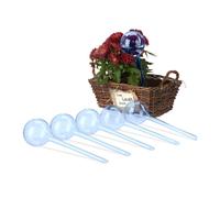 Relaxdays Sfere per Irrigazione, Set da 6, HxD: 28x8 cm, Irrigatori da 250 ml per Piante e Fiori in Vaso, Plastica, Blu
