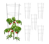Sostegni per pomodori 76 cm Grigio Sostegni per piante rampicanti Ferro