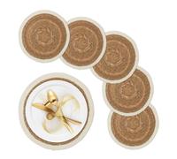 Tovagliette sottopiatto in paglia Placemat rotondo Sottopentola decorativo