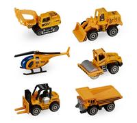 Relaxdays Set da 6 veicoli giocattolo da cantiere