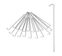 Relaxdays Set da 60 Picchetti da Tenda, Puntali da Campeggio, Uncini, Lunghi 2 cm, in Acciaio, Argento