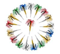 Relaxdays 72 Trombette da Festa Compleanno Bambini, Fischietti per Carnevale, Party Gadget Capodanno, Carta, Colorato, 6,5x1,5 cm