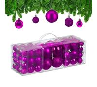 Relaxdays Set da 76 palline di Natale colorate