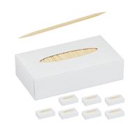 Relaxdays Set da 8000 stuzzicadenti in legno