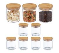 Set da 9 barattoli in vetro per alimenti 500 ml Barattoli ermetici in vetro