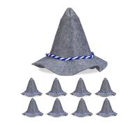 Relaxdays Set da 9 cappelli tirolesi grigi