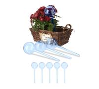 Relaxdays Sfera Sfere per Irrigazione, Set da 9, H x D: 28x8 cm, Irrigatori da 250 ml per Piante e Fiori, in Plastica PVC, Blu