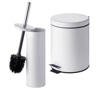 Relaxdays Set da bagno con cestino e scopino
