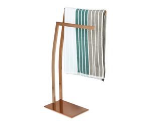 Relaxdays Set da bagno in acciaio inox ramato