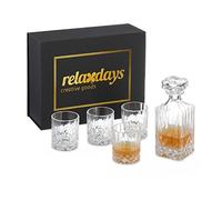 Set da whisky decanter bottiglia 4 bicchieri confezione da 5 parti kit caraffa