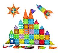 Relaxdays Set di 100 blocchi magnetici per bambini