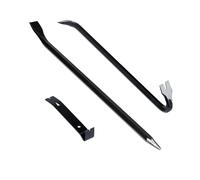 Relaxdays Set di 3 Leve con geißfuß e Leva per modanature, Acciaio Nero, 58 x 2 x 2.5 cm