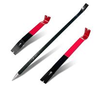 Relaxdays Set di 3 Leve in Acciaio Nero con Punte e Piattine, 58x4.5x2 cm