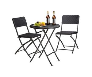 Relaxdays Set di 3 mobilli da giardino BASTIAN