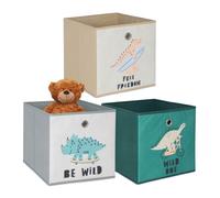 Relaxdays Set di 3 scatole per bambini