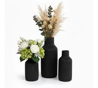 Relaxdays Set di 3 vasi ceramica