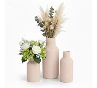 Relaxdays Set di 3 vasi ceramica
