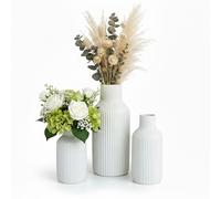 Relaxdays Set di 3 vasi ceramica