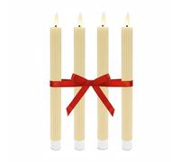 Relaxdays Set di 4 candele LED in cera