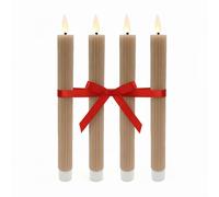 Relaxdays Set di 4 candele LED in cera