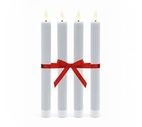 Relaxdays Set di 4 candele LED in cera