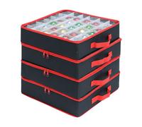 Relaxdays Set di 4 scatole per palline di Natale