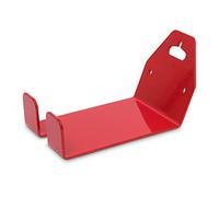 Relaxdays Set di 4 supporti da parete a pedale per bicicletta, in metallo, montaggio a parete, 10 x 14,5 cm, colore: rosso