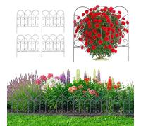 Relaxdays Set di 5 borchie per aiuole, in metallo, altezza 46 x 46 cm, bordo per aiuole e prato, colore: nero