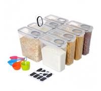 Relaxdays set di 8 contenitori ermetici da 3,7L per muesli