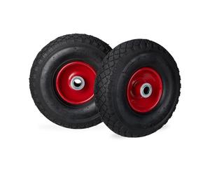 Relaxdays Set di 8 ruote 3.00-4 per carriola