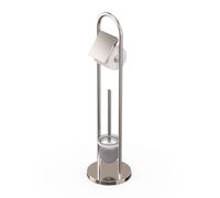 Relaxdays Set di accessori WC in acciaio