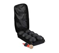 Set Gioco Bocce Borsa 8 Sfere Acciaio Nero Palle Spiaggia Boccino Misuratore