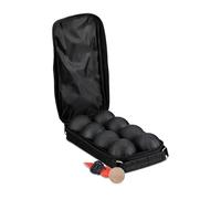 Set Gioco Bocce Borsa 8 Sfere Acciaio Nero Palle Spiaggia Boccino Misuratore
