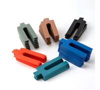 Relaxdays Distanziatori in plastica, Set da 288 Pezzi, 6 Misure, 1-6 mm, Blocchi di Vetro per finestre, Piastre di Supporto, Multicolore