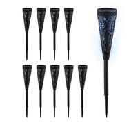 Relaxdays Set di fiaccole solari da giardino