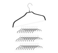 Relaxdays Set di grucce antiscivolo nere