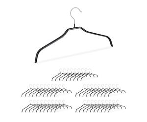 Relaxdays Set di grucce antiscivolo nere