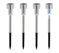 Relaxdays Set di lampade solari da terra argento