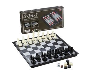Relaxdays Set di scacchi magnetici 3 in 1
