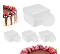 Relaxdays Set di scatole per torte con basi