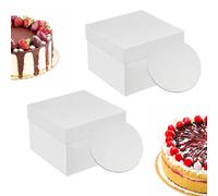 Relaxdays Set di scatole per torte con basi