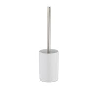 Relaxdays Set di Scopino e Portascopino in Ceramica, per Bagno e WC, Testa Sostituibile, 36 cm, da Toilette, Bianco