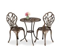 Set Bistrot Balcone Tavolo 2 Sedie Giardino Tavolino Esterno Alluminio Leggero